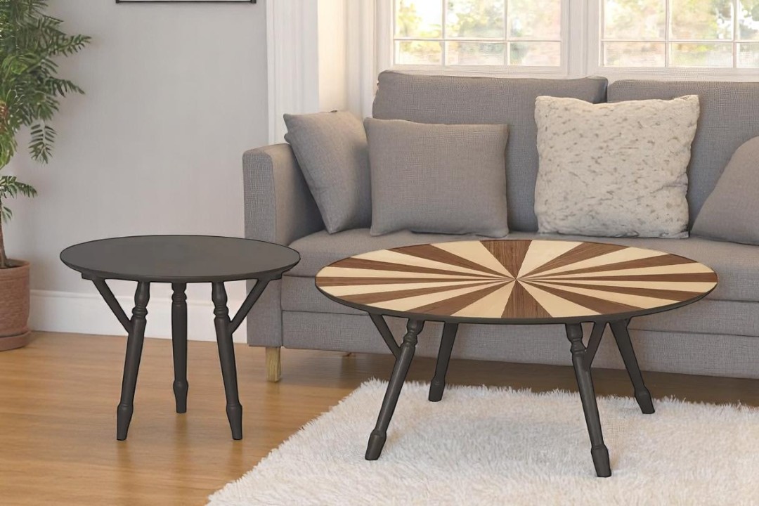 Wooden tea table New classic 3 pieces TAS-190