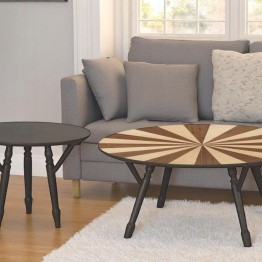 Wooden tea table New classic 3 pieces TAS-190