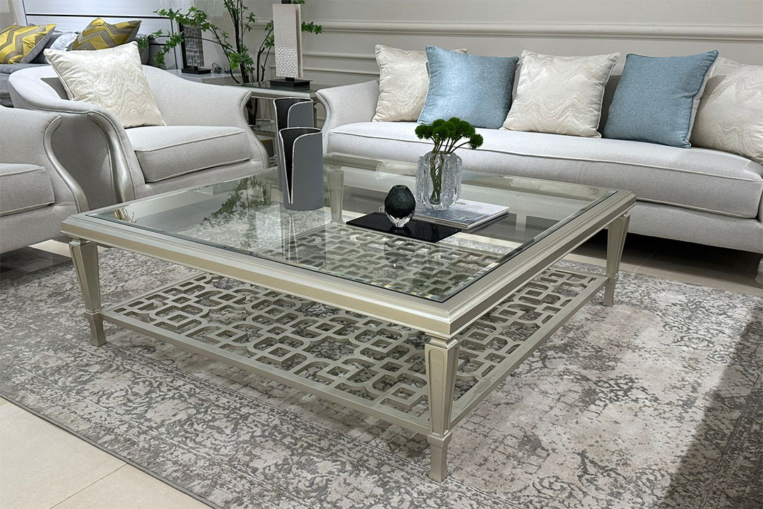طاولات قهوة زجاج 3 قطع نيو كلاسيك MA-524