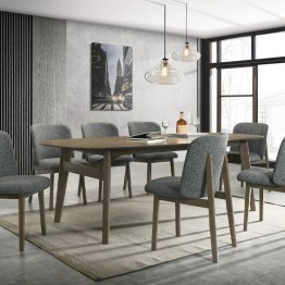 Dining table with 8 chairs + modern buffet MIT-3202-1