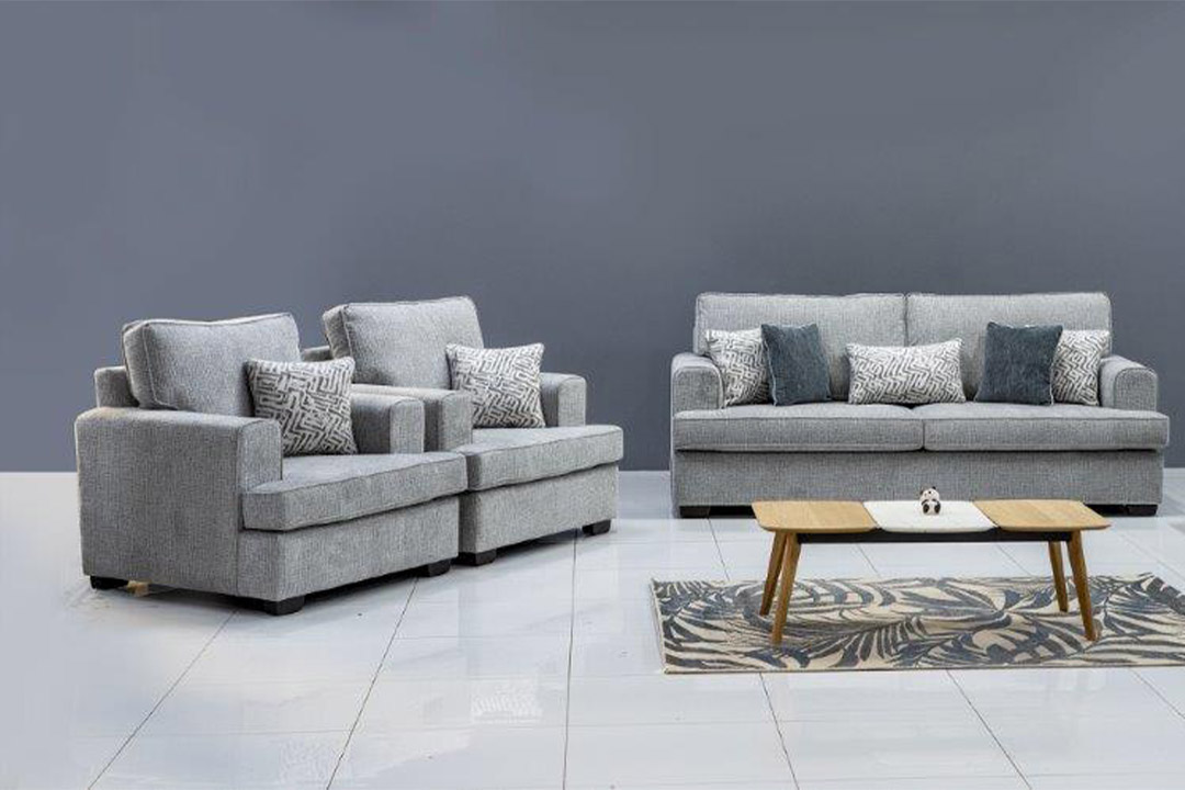 UAE sofa set 3  pieces Franklin gray