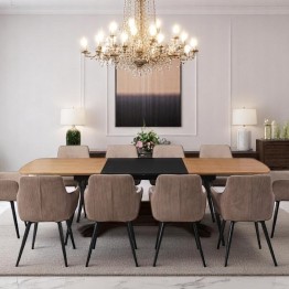 Modern dining table with 10 chairs DT-3908