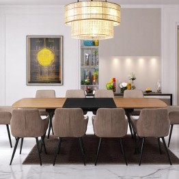 Modern dining table with 10 chairs DT-3908