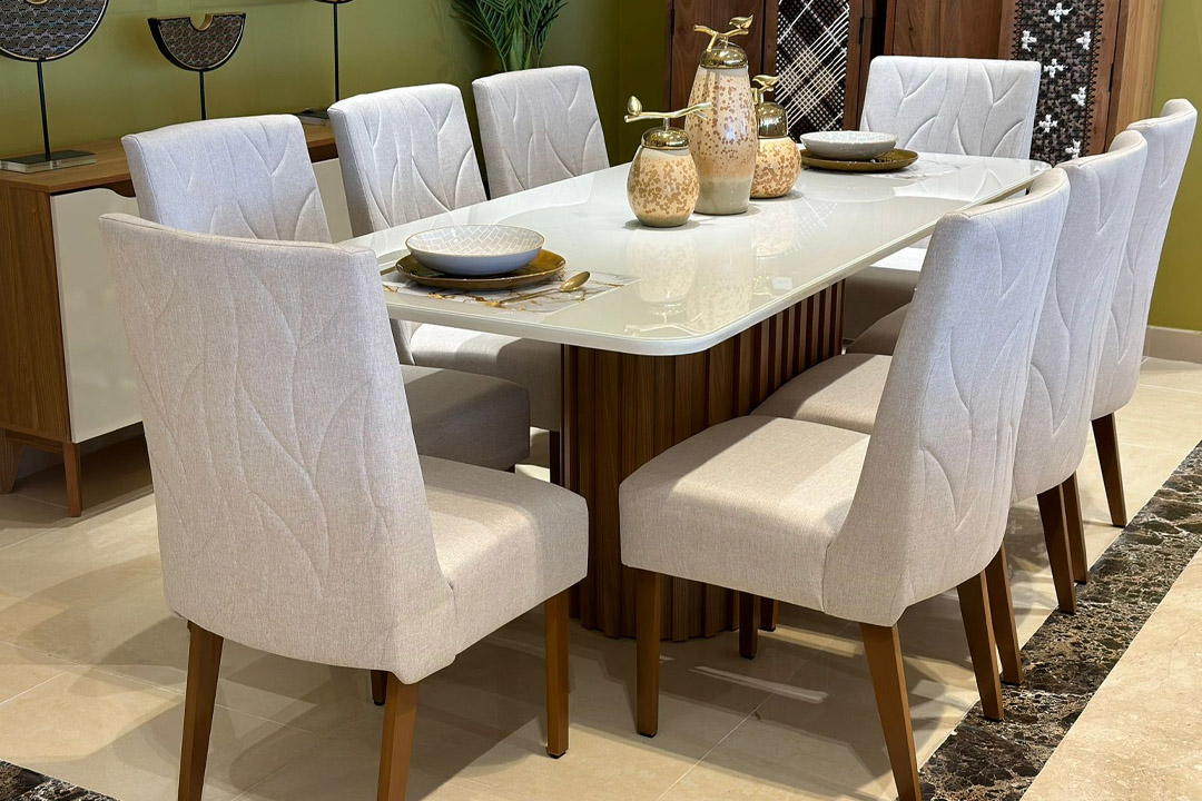 Dining table with 8 chairs modern Solana