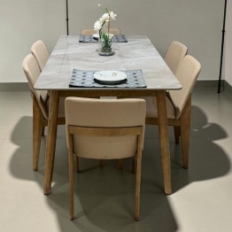 Dining table with 6 chairs modern BT-011