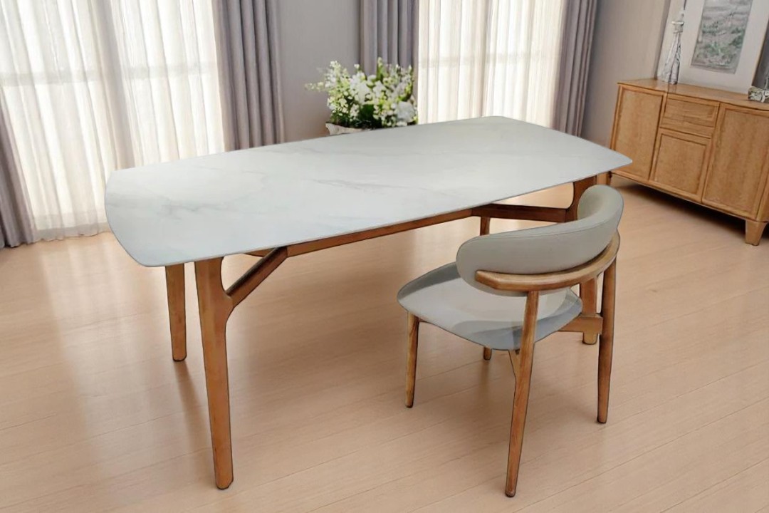 Dining table with 6 chairs modern Y056