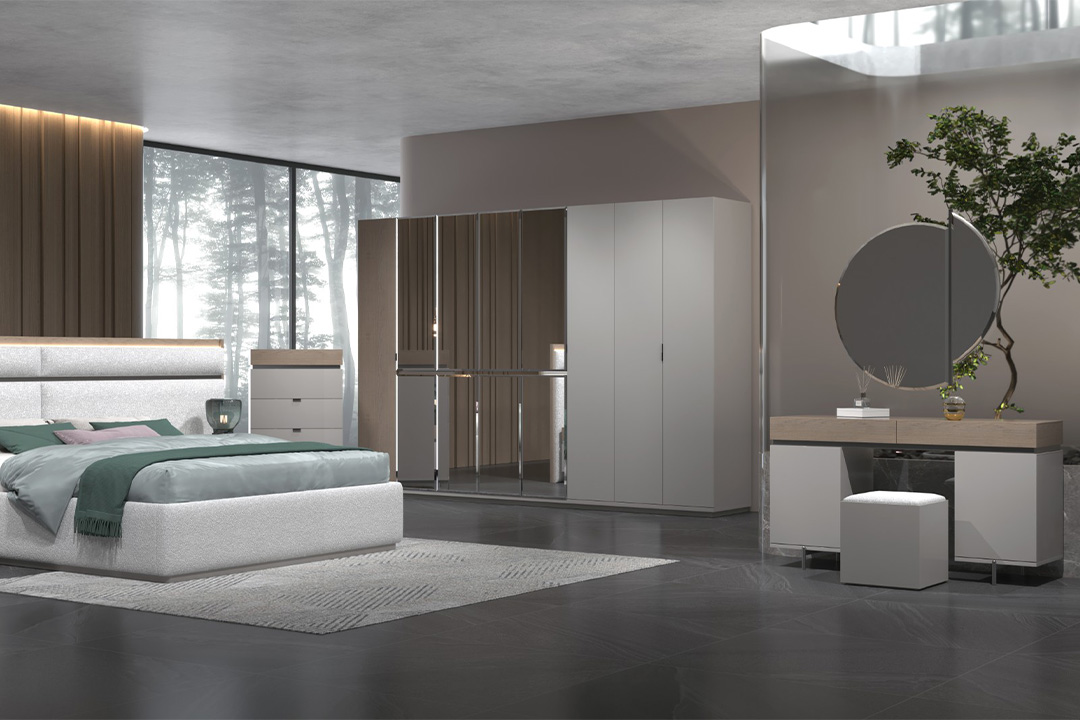 Modern bedroom 8 door wardrobe 350