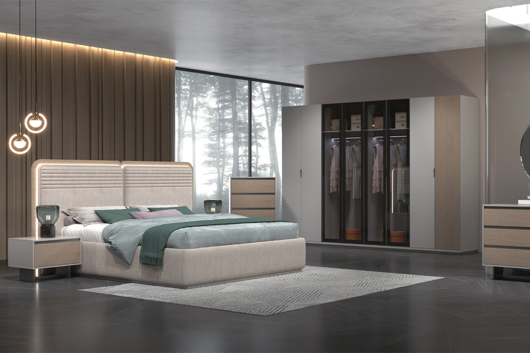 Modern bedroom 6 door wardrobe 340