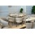 Round dining table 10 chairs + modern buffet 305