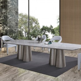 Modern dining table 12CH + buffet mirror 307