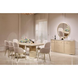 Dining table 10 CH + buffet mirror new classic F-517