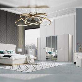 Modern bedroom, 8-door wardrobe 370