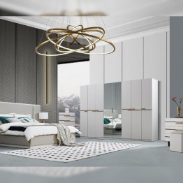 Modern bedroom, 8-door wardrobe 345