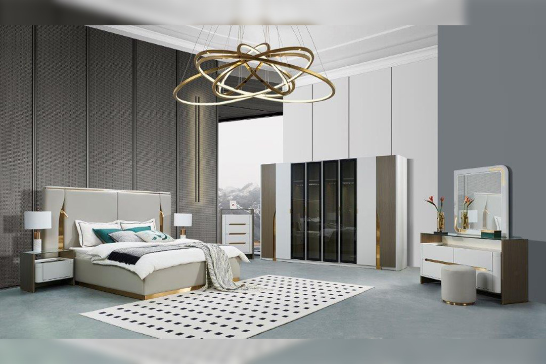 Modern bedroom, 8-door wardrobe 367