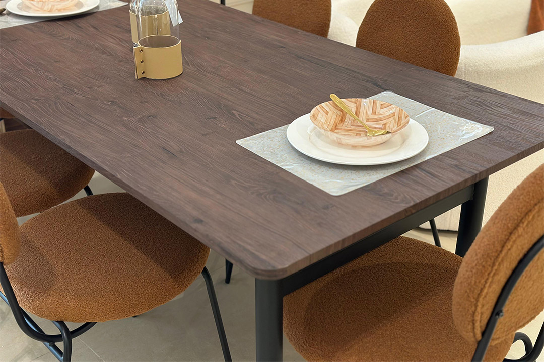 Dining table with 8 chairs modern DT-BF4 (LAR14-Orange)