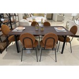 Dining table with 8 chairs modern DT-BF4 (LAR14-Orange)