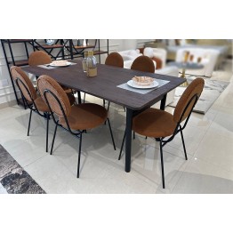Dining table with 8 chairs modern DT-BF4 (LAR14-Orange)