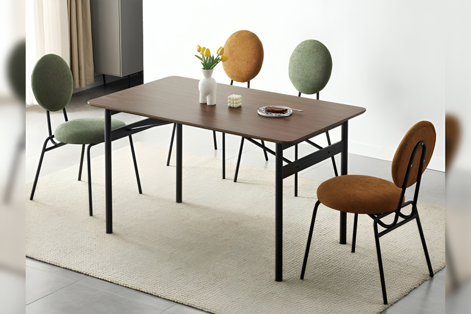 Dining table with 8 chairs modern DT-BF4 (LAR14-Orange)