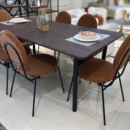 Dining table with 6 chairs modern DT-BF4 (LAR14-Orange)