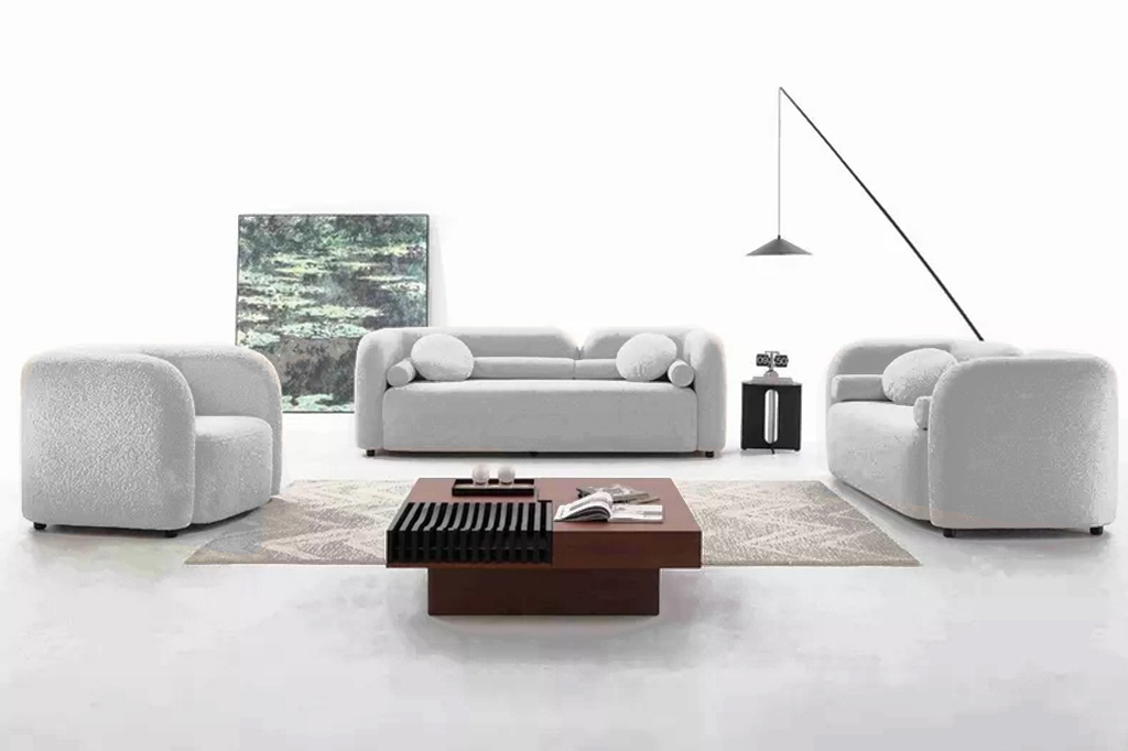 Modern 3 piece sofa set, gray S-20