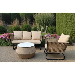  outdoor seating 3 piece set with a single table 93