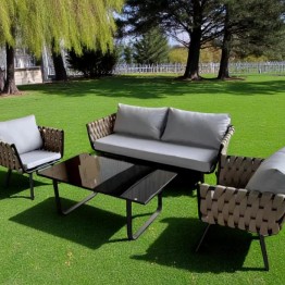outdoor seating 3 piece  set with a single table 97