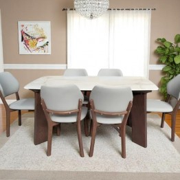 Dining table with 8 chairs modern T-66/S16