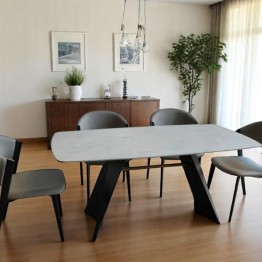 Dining table with 8 chairs modern B-9076