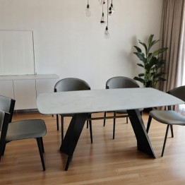 Dining table with 8 chairs modern B-9076