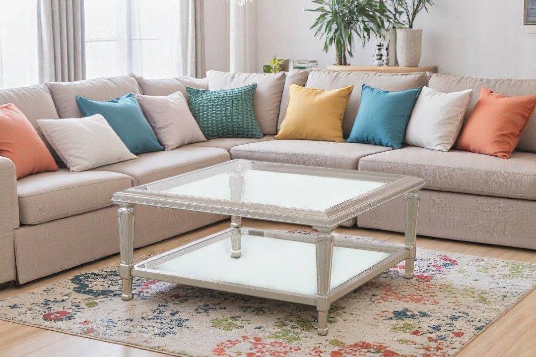Modern tea tables 3 pieces T-02B (Sliver)