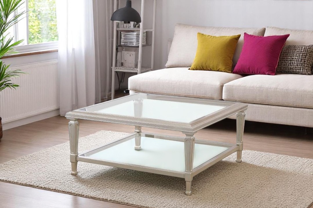 Modern tea tables 3 pieces T-02B (Sliver)