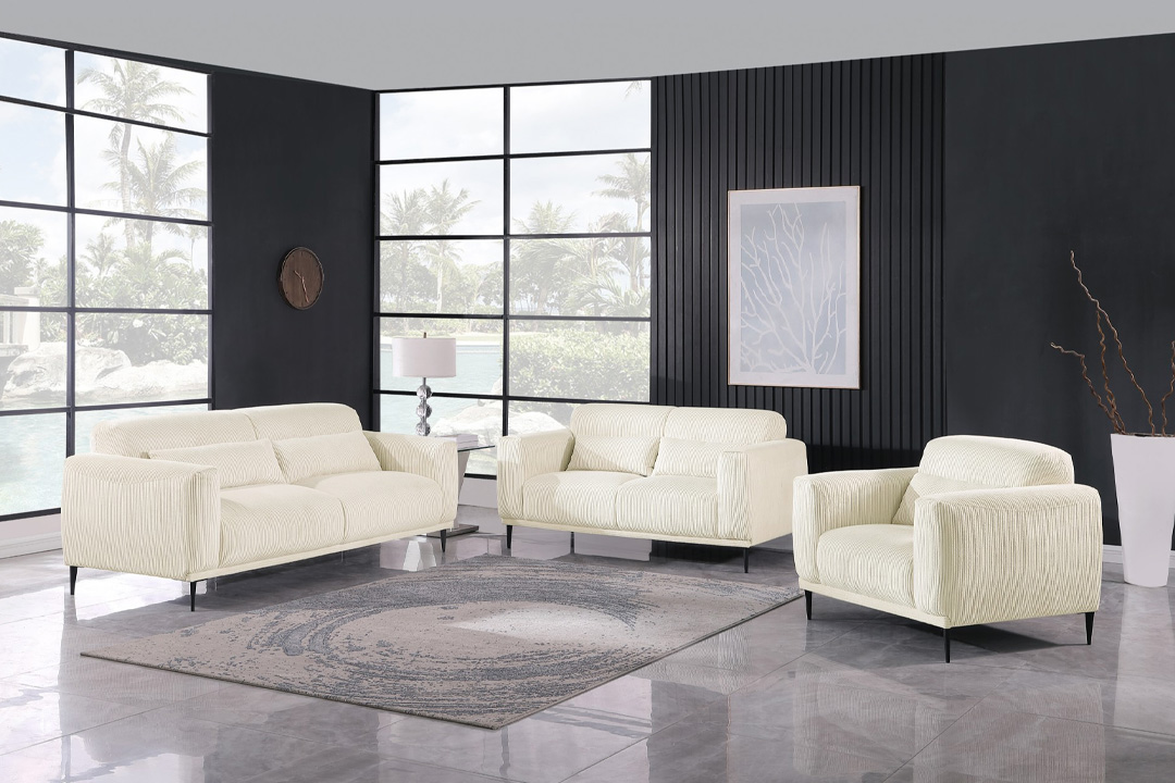 Modern 4 piece beige sofa set SF-552