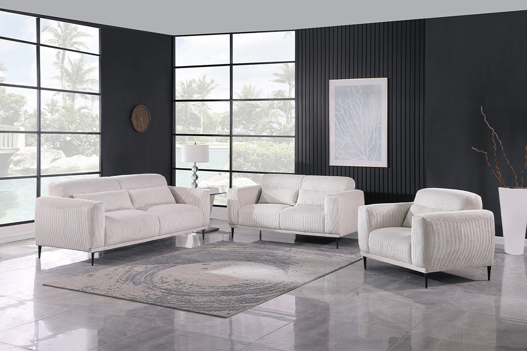 Modern 4 piece sofa set SF-552 (Brown)