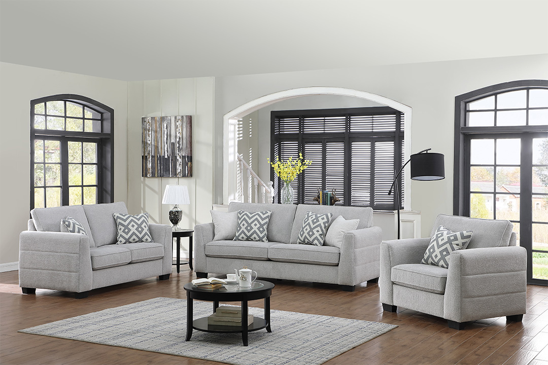 Modern 4 piece sofa set SF-523 (Gray)