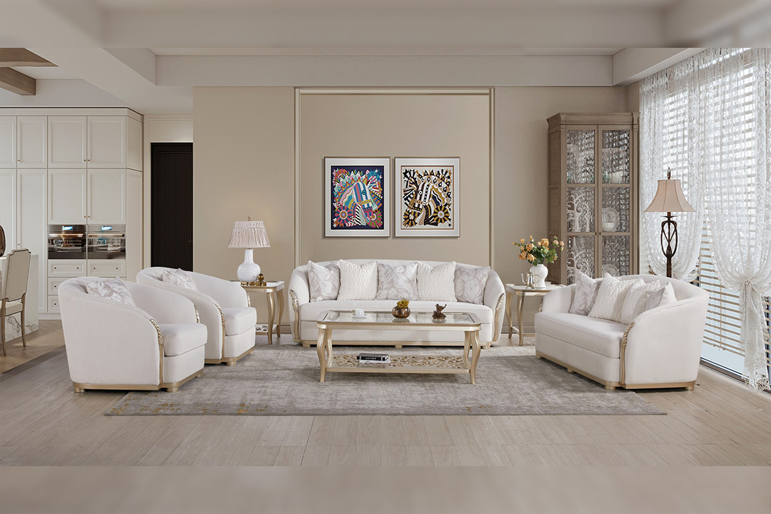 Sofa set of 4 pieces, New Classic 9880