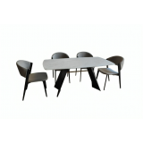 Dining table with 6 chairs modern B-9076 /Y395