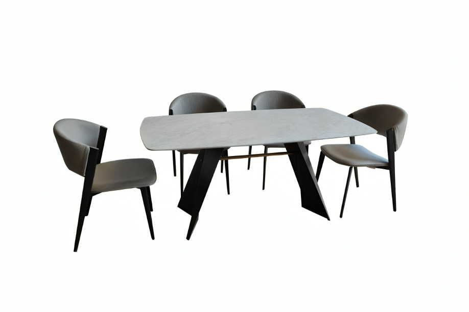 Dining table with 6 chairs modern B-9076 /Y395