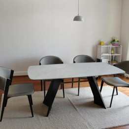 Dining table with 6 chairs modern B-9076 /Y395