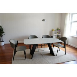 Dining table with 6 chairs modern B-9076 /Y395