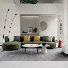 Modern corner sofa set (left) with single chair YS-68