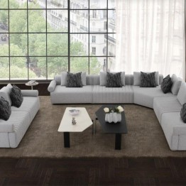 Modern four piece corner sofa set ZW-23038A