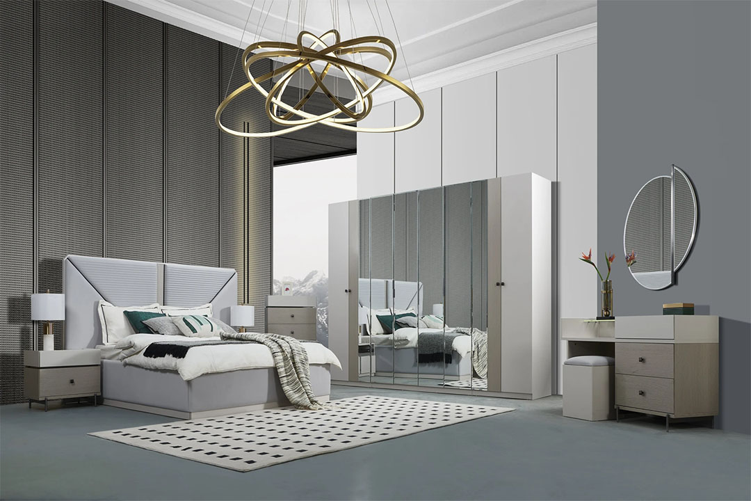 Modern bedroom wardrobe with 8 doors 373