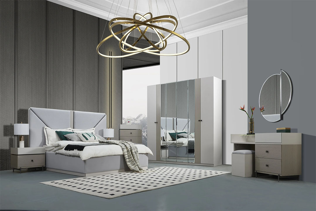 Modern bedroom wardrobe with 6 doors 373