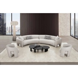 Modern corner sofa set with 2 single chairs RD-016