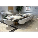 10-seat dining table with modern buffet Ym-D2491