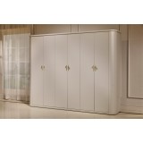 Neoclassical bedroom wardrobe with 6 doors F-517
