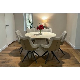 طاولة طعام 6 كراسي مودرن دائرية  TG-2411T