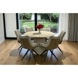 طاولة طعام 6 كراسي مودرن دائرية  TG-2411T