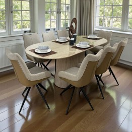 Modern 8-Chair Dining Table TG-2411T