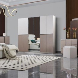 Modern bedroom wardrobe with 6 doors 5011